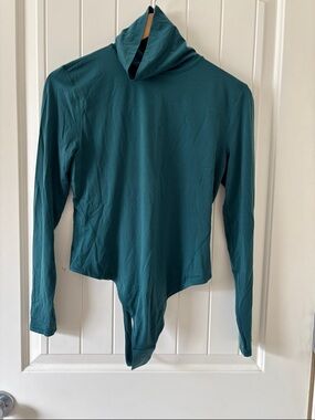 Lululemon Teal Long Sleeve Turtleneck Bodysuit Size L/G